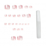 1 komplekt DIY k&uuml;&uuml;nekunsti komplekt liimiga Kantav kunstvarbak&uuml;&uuml;ned L&uuml;hikesed pealevajutavad k&uuml;&uuml;ned Roosi lillemustriga geel V&otilde;ltsvarbak&uuml;&uuml;nte manik&uuml;&uuml;ri tarvikud roosa/valge