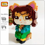 LOZ 8904 Loomade Maailm Mona Lisa kassis istuv daam Lemmiklooma nuku tool 3D mudel Mini teemantklotsid klotsid Ehitusm&auml;nguasi lastele ilma kastita