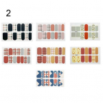 Matte k&uuml;&uuml;nte kleebised T&auml;iskattega Jaapani stiilis manik&uuml;&uuml;riotsa kaunistus 2