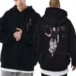 Jaapani anime Jujutsu Kaisen Fushiguro Toji Graafiline kapuuts Unisex Mood Unisexga T&auml;navar&otilde;ivad Unisex Naiste Hip Hop Suurem&otilde;&otilde;tmeline dressipluus L