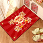 2024. aasta uusaasta p&otilde;randamatt, piduliku draakoni aasta uksel&auml;ve matt, uus hiina stiilis punane p&otilde;randamatt, vaip 40x60cm