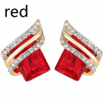 Moodsad naiste kohvrid punase tsirkooniumiga, rohelised, mustad k&otilde;rvar&otilde;ngad, kihlusk&otilde;rvar&otilde;ngad, pulmad, kingitus t&auml;htp&auml;evaks, pidu, ehted punane