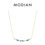 MODIAN 925 Sterling Silver peen elegantne pikk ripats kaelakee vintage kaelakett naistele s&uuml;nnip&auml;evakingitus peened ehted h&otilde;be