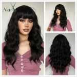 ALAN EATON roosa s&uuml;nteetiline parukas Pikad lainelised parukad tukkidega Lolita Cosplay parukad naistele kuumakindlast kiust naturaalsetest juustest parukad