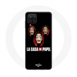 Samsung Galaxy A12 &uuml;mbris La casa de papel Mask ja logo