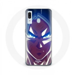 Coque pour Samsung Galaxy A30 Dragon Ball Goku Visage &eacute;nerv&eacute;