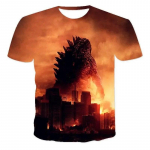 Godzilla Vs Monster King Kong T-s&auml;rk 3D digiprindiga T-s&auml;rk Multikas Poistele T&uuml;drukutele L&uuml;hikeste varrukatega suver&otilde;ivad Kingitus 130cm