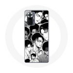 Coque pour Xiaomi Redmi Note 10 Pro Attaque des Titans Manga Levi Ackerman