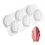 6 auguga Madeleine Design &scaron;okolaadivaht vorm DIY shell kook silikoonvorm magustoidu koogi kaunistamise t&ouml;&ouml;riistad k&uuml;psetusn&otilde;ud Madeleines