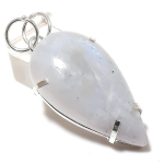 Natural Rainbow Moonstone Gemstone 925 Sterling Silver Pendant 2.17 q5s62