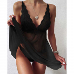 Naiste Mood Magamisriided Pits Sling Pesu Seljata kleit Aluspesu Babydoll &Ouml;&ouml;r&otilde;ivad Pitskleit &Ouml;&ouml;kleit Plus Suurus 5XL L must