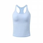 L&uuml;hike topp rinnapatjadega Jooksmine Fitness Klassikaline Racerback Joogakleit L&otilde;ng Hingav Kiiresti Kuivav Topp S sinine