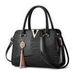 Uus mood tr&uuml;kitud naiste k&auml;ekott, suure mahutavusega v&auml;rviline &uuml;he &otilde;laga kott must