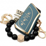 for Lexus Key Fob Cover, Bracelet Key Holder Fits for RX350h ES LS RS GX 460 LX LC 500/500h Smart Key Car Accessaries For Lexus B Grey