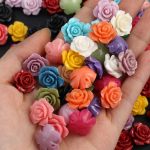 20 tk/pakendis roosikujulised helmed, s&uuml;nteetilised korallid lahtised helmed ehete valmistamiseks DIY kaelakeed k&auml;ev&otilde;rud tarvikud emadep&auml;eva kingitus 15 mm 20Pcs/15mm roosa