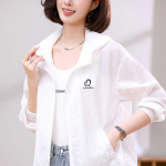 Kevadsuvi mood &otilde;huke tuulejakk naiste jope Naiste kapuutsiga pikk pesapallivormi lahtised jakid M valge