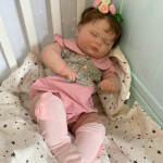 24&lsquo;&rsquo; 60 cm Big Fat Girl or Boy Princess Reborn Doll Real Like Asleep Rebirth Doll 3D Painted Visible Blood Vessel Veins Regenerate Baby Dolls for Kids cloth body