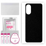 apgo Protective Skin Sticker for the back compatible with Motorola Moto E22i, Wrap Film, Foil, Vinyl - Pattern Matte Black