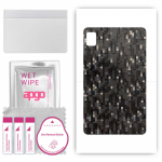 apgo Protective Skin Sticker for the back compatible with Realme Pad X, Wrap Film, Foil, Vinyl - Pattern Carbon Black Pixel