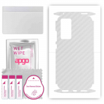 apgo Protective Skin Sticker for the back+sides compatible with Xiaomi 12X, Full Wrap Film, Foil, Vinyl - Pattern Transparent Carbon
