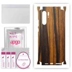 apgo Protective Skin Sticker for the back+sides compatible with Huawei P30 Pro New Edition, Full Wrap Film, Foil, Vinyl - Pattern Tigerwood