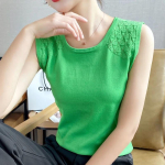 Suures suuruses kootud Camisole naiste suvine Slim Fit sobilik &otilde;&otilde;nsa p&otilde;hjaga s&auml;rk S valge