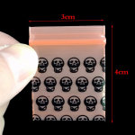 100 tk 3 * 4 cm oranž pealuu, paksendatud v&auml;ike lukuga kott suletud taskuga ravim Ba 100pcs