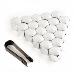 20x 21 mm kroomitud auto ratta mutrite kaaned, roostekindel rummu, pingutage katet rehvimutri poldid, v&auml;liskaunistused naastud rummu kaaned h&otilde;bedased h&otilde;be