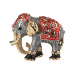 Unisex pross Rhinestone &otilde;liga tilgutav emailiga elevandi kujuga libisemisvastane &uuml;likond mantel krae m&uuml;ts salli kaunistus punane