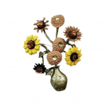 P&auml;evalillekimbu kujuga pross l&auml;ikivate kividega Lilletaime n&ouml;&ouml;pn&otilde;elaga &Uuml;likond Rev&auml;&auml;rim&auml;rk R&otilde;ivad Aksessuaarid Pulmakingitus kollane