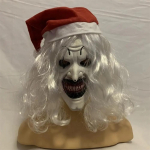 Uus &Otilde;udus Valge N&auml;oga Klouni Mask Halloweeni Peo Filmirekvisiidid Cosplay &Otilde;udusfilm Kloun M&otilde;rvar Lateksmaskid Hirmutav Valge Juuksed M&uuml;tsiga punane