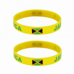 2tk Jamaica lipp Silikoonist k&auml;ev&otilde;rud Sport M&auml;ng Randmepaelad Rahvuslipud Randmepael meestele Naistele Motiveeriv kummipael Moeaksessuaarid Kingitused 2pcs