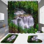 4 tk maastiku seeria du&scaron;ikardinate komplektid vannitoa jaoks libisemiskindlad vannitoavaibad kaas WC kate vannimatt 4Pcs