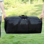 Matkavarustuse hoiukott, suur duffliga raskeveokite must Oxfordi kangast kandekott 55L