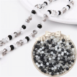 Loominguline ehete valmistamiseks Klaasfasseeritud Populaarsed Rondelle Charms Ehted Aksessuaarid 100 tk/partii kristall DIY heledad kvaliteetsed mitmev&auml;rvilised helmed must