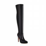 Naised &uuml;le p&otilde;lve ulatuvad saapad, terava varbaga saapad, k&otilde;rged kontsad, k&otilde;rged saapad, naiste pidu 39