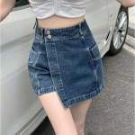 Retro uus teksaseelik naiste suvemood vabaaja k&otilde;rge v&ouml;&ouml;kohaga A-joon seelik Ameerika &otilde;huke hakama &scaron;ikk elegantsed naiste l&uuml;hikesed p&uuml;ksid Y2K XL must