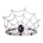 Halloween Spiderweb Crown Spooky Spider Web Tiara Headpiece for Women Girls Halloween Party Cosplay Costume Accessory