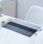 Komplekt 4 PVC-st pestavat lauakatet s&ouml;&ouml;gilauale, libisemiskindel lauakatte komplekt, k&ouml;&ouml;giaksessuaarid, tassialus, veinialus 4 slices (30x45cm)&Rectangular