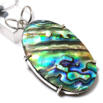 Abalone Shell Gemstone Handmade 925 Sterling Silver Jewelry Pendant 2.48 l0d01