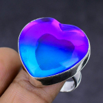 Bi-Color Tourmaline Gemstone 925 Sterling Silver gift Jewelry Ring Size 9 D6U62