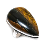 Tiger Eye Gemstone Handmade 925 Sterling Silver Jewelry Gift Ring Size 9 r2n63