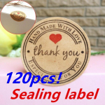 Retro Ait&auml;h &uuml;mmargune Kraft Seal kleebis K&auml;sitsi valmistatud toodetele Vintage 10 lehte (120 tk) 10sheet(120sheet)