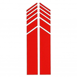 2 tk graafiline autokleebis vin&uuml;&uuml;list tahavaatepeegli kleebis DIY helkurribaga autokleebised punane