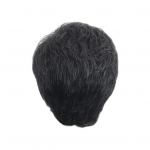 Meeste l&uuml;hike naturaalne lokkis parukas koos tukkidega kohevad k&otilde;rge temperatuuriga kiust meessoost teismelised lainelised mustad pruunid s&uuml;nteetilised juuksed