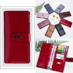 Naiste sidurikott Topeltpandlaga rahakott Moodne Suure mahutavusega pikk k&auml;ekott punane