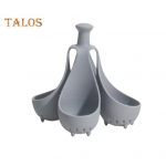 4/6 auguga silikoonist munaaurutamisalus K&otilde;rge temperatuuriga munaboiler kiireks toiduvalmistamiseks P&otilde;lemisvastane k&auml;epide Lihtsalt puhastatav munahoidja 4Grid