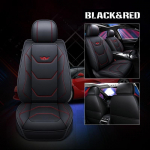 1 tk luksuslik universaalne t&auml;ismati autoistme matt, katted PU-nahast kaitsepadjaga (must/must ja punane/punane/sinine/kohv/beež) None punane must v&auml;rv