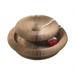 Kassi akordioni m&auml;nguasi Maagiline kassi kraapiv kartongist interaktiivne kraapimispadi kassim&auml;nguasi koos palliga kokkupandava kassikraabitsk&auml;pa akordioni m&auml;nguasjaga pruun