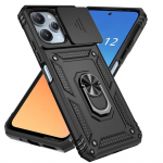 Xiaomi Redmi 12 4G &uuml;mbrise r&otilde;ngahoidja p&otilde;rutuskindlate armor telefoni&uuml;mbriste jaoks Redmy Redmi 12 Redmi12 4g 2023 libiseva objektiivi kaitsekatte jaoks For Redmi 12 4G must